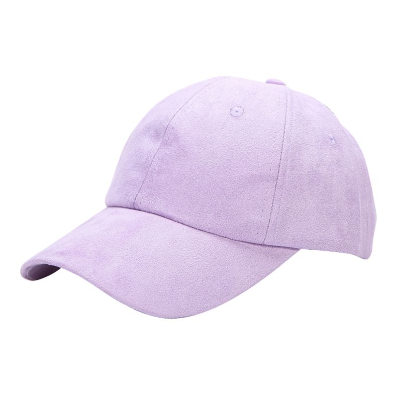Casual Style Baseball Cap Men Women Angled Brim Adjustable Caps Cotton Strapback Peaked Solid Color Hats: Black