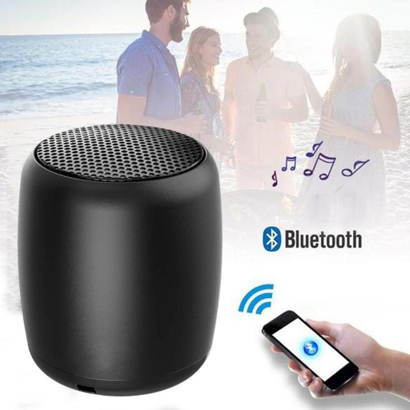 Mini alto-falante bluetooth portátil estéreo handsfree música sem fio bluetooth alto-falante microfone embutido selfie controle remoto