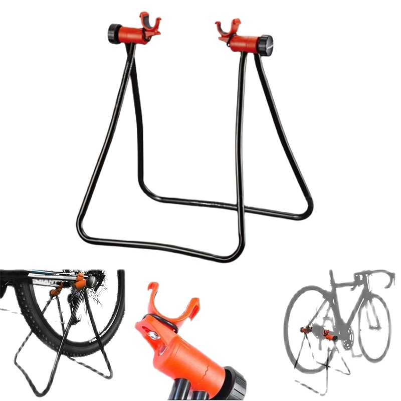 Cykeltilbehør støtte til justering af rengøring reparation af cykelstativ mountain road bike trekant lodret foldbart stativ