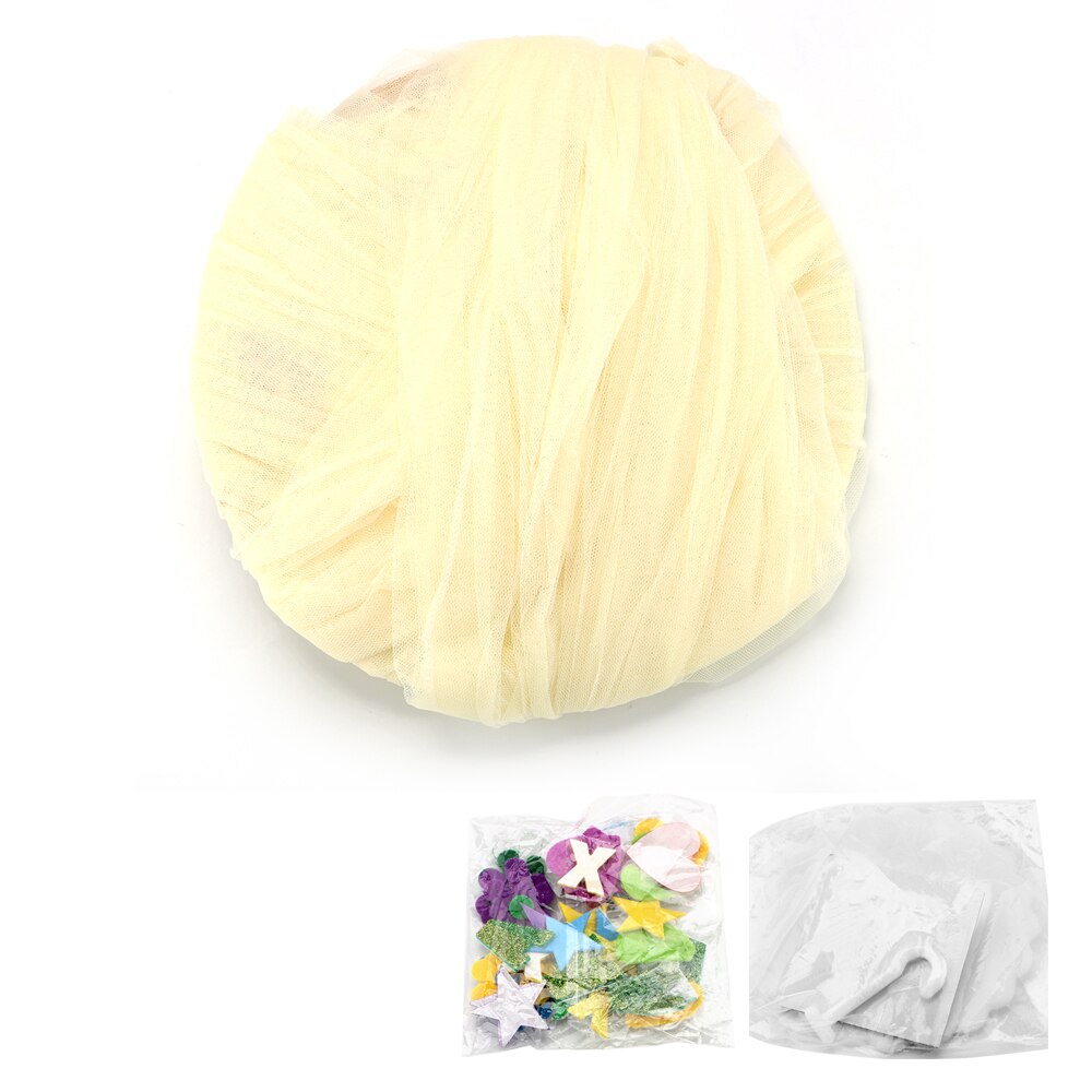 Lace Bed Canopy Dome Bed Netting Canopy Dome hanging mosquito net Girls Room Decor Easy to Install Kids Baby Bedding: Yellow