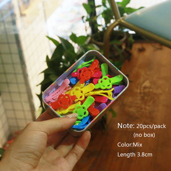 10 /20pcs Baby Girls Small Hair Claw Cute Candy Color Flower Blossoms Jaw Clip Children Hairpin Hair Accessories: D