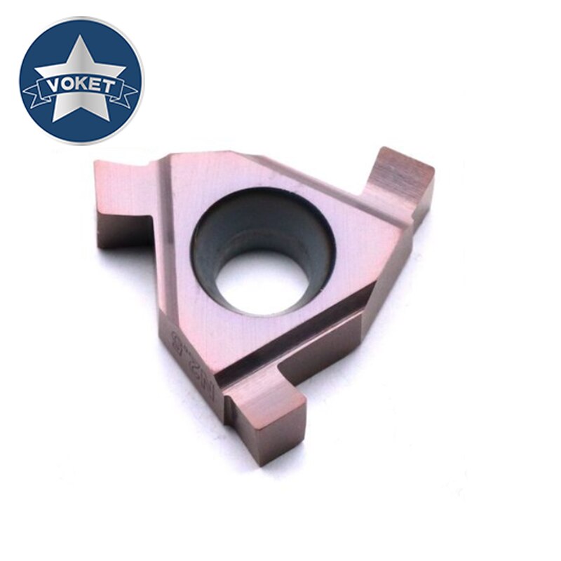 VOKET Lathe inner hole circlip groove blade T11N T16N stainless steel alloy cutter head with internal thread turning tool holder