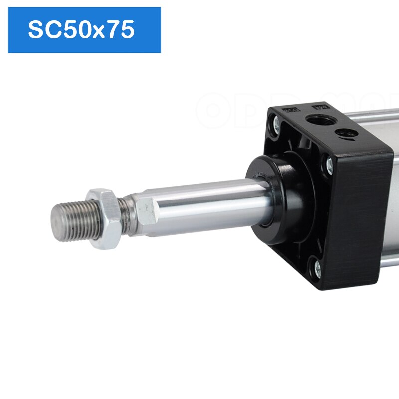 Sc50 x 75 50mm reikäinen 75mm- tahti standardi teleskooppinen pneumaattinen toimilaite männän tiiviste spesifikaatio isku pneumaattinen sylinteri