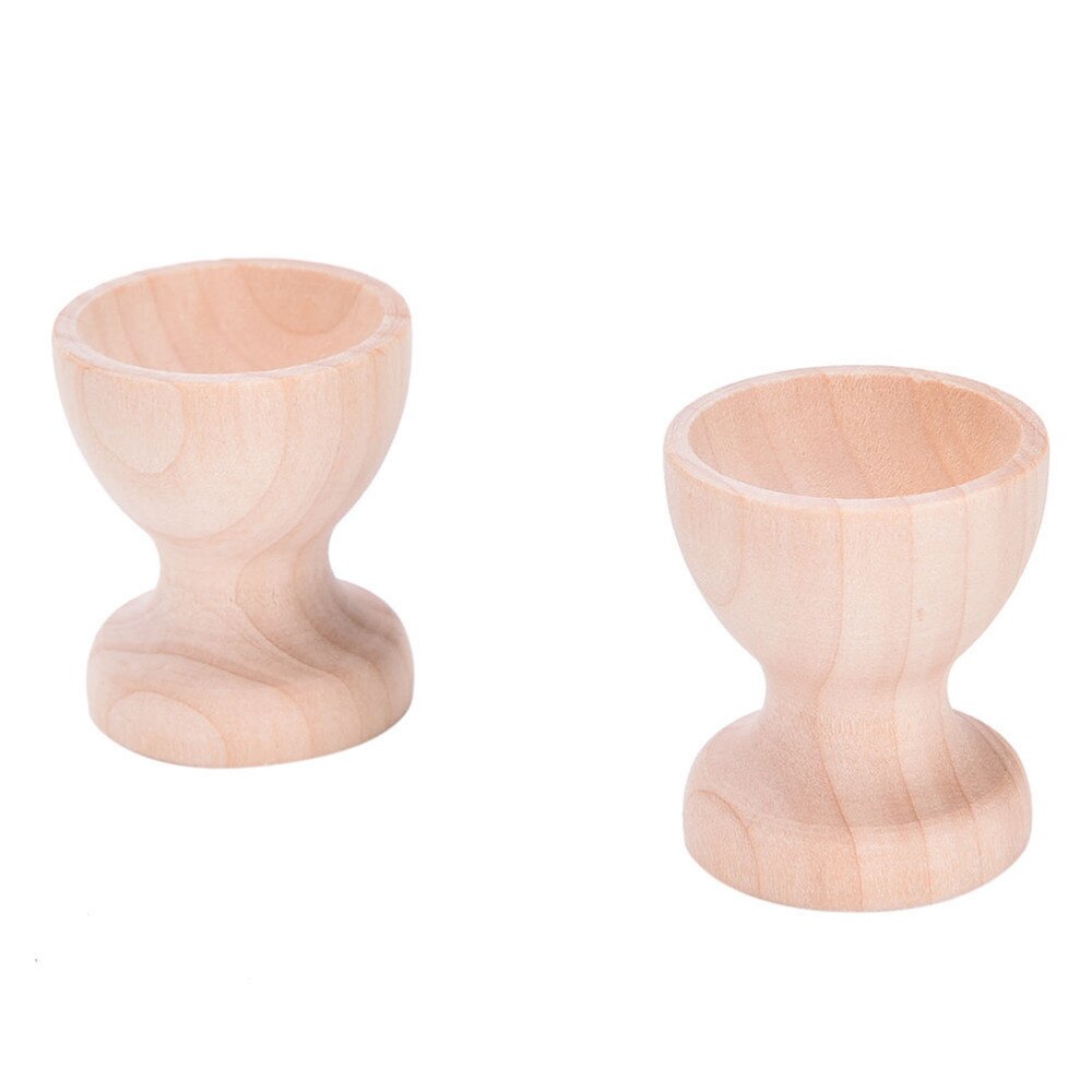 2Pcs Diy Craft Houten Tekening Model Ei Bekerhouder Pasen Geschilderd Graffiti Gereedschap Keuken Eettafel Pretend Play Toys
