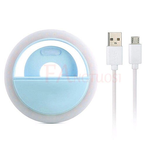 FANGTUOSI LED Selfie Light Phone light ring Portable Flash Enhancing Photography ring light: Blue