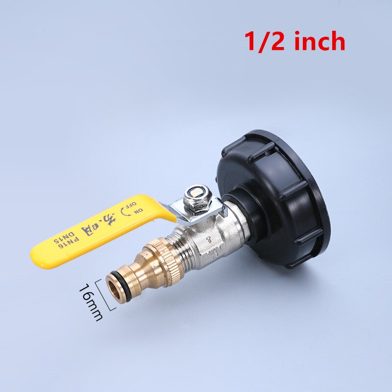 Water Tank Adapter 1/2'' 3/4'' 1'' Thicken outer Tap Fittings Garden Hose Connector for IBC Water Tank 1PCS: 2