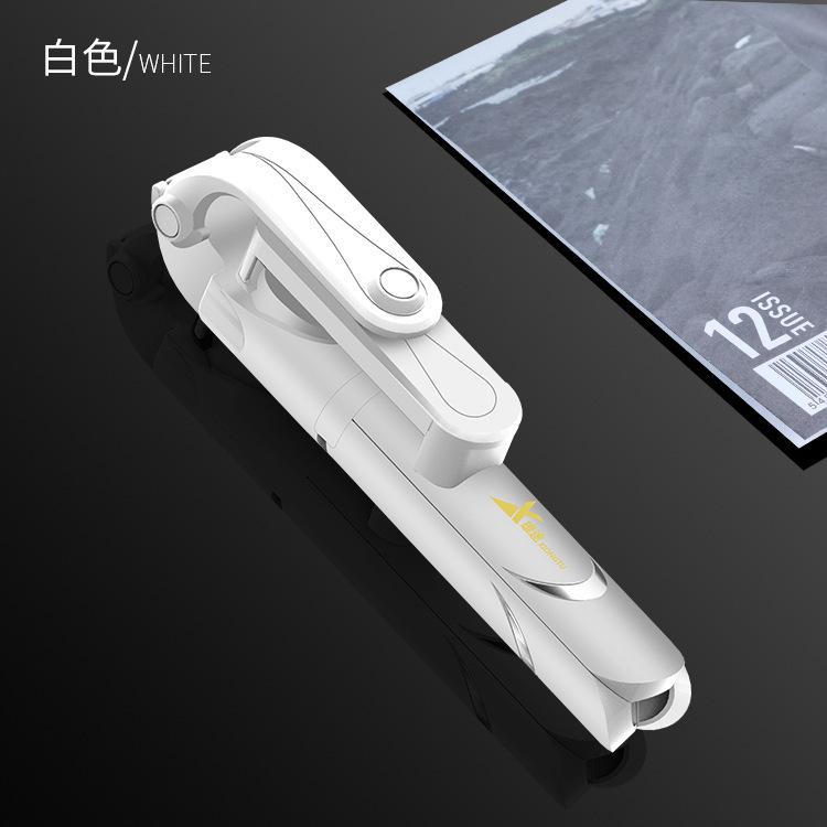 XT-09-Mini trípode/palo Selfie móvil, soporte de tamaño de viaje con Bluetooth, remoto, plegable, para viaje: white