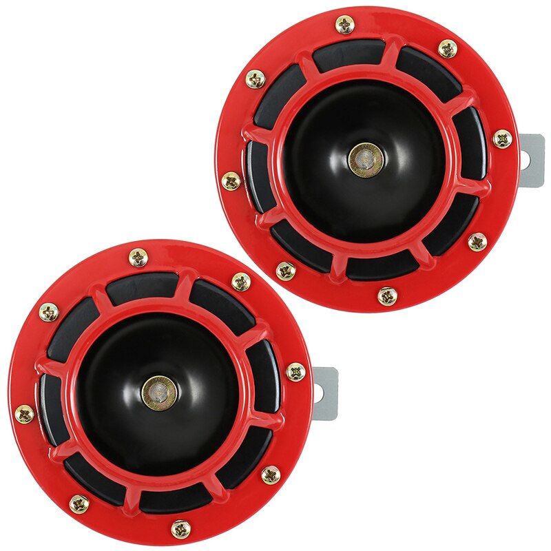 Klaxon électrique double tonalité | US, pour Lexus modifier voiture, calandre à ultrasons, grande installation universel 118dB, Tweeter Canada 3C Klakson: 1 Pair Red