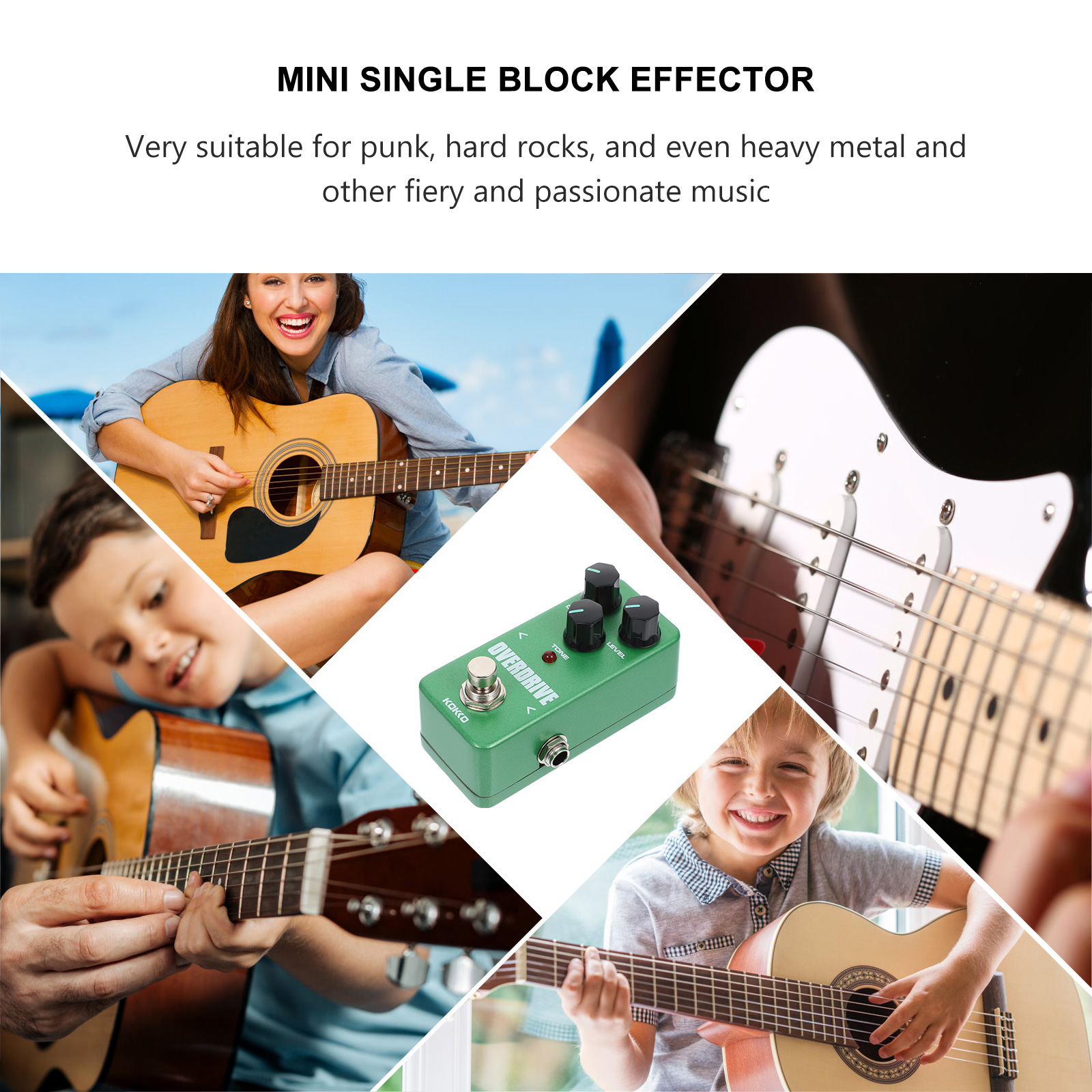 1 Set Over Drive Guitar Effector Guitar Pedal Effector Mini Effector Guitar Effect Pedal for Studio Shop Home