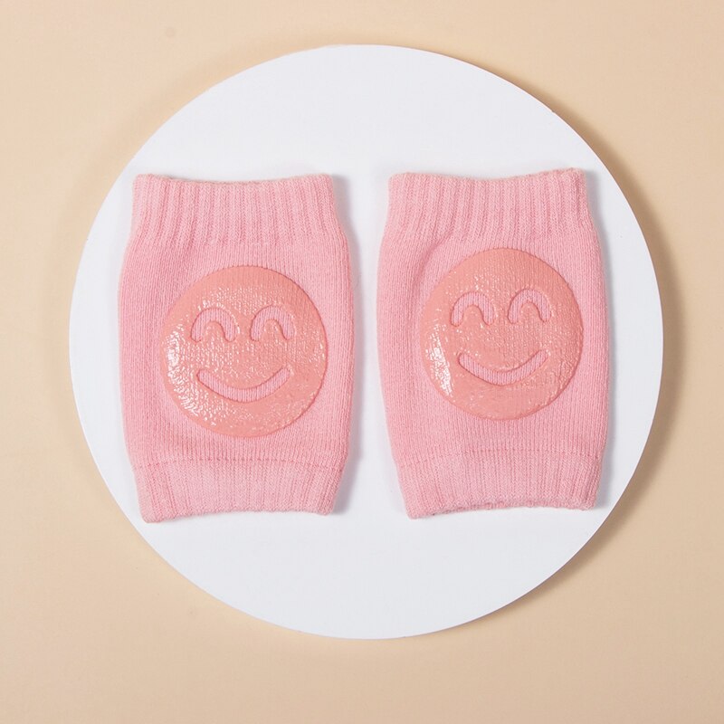 Kids Non Slip Kruipen Elleboog Zuigelingen Peuters Baby Accessoires Glimlach Knee Pads Protector Veiligheid Kneepad Been Warmer Meisjes Jongens: Pink