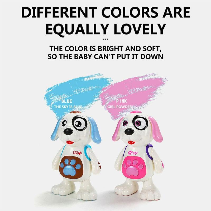 Juguete eléctrico para perro, música, baile ligero, caminar, Perro Robot