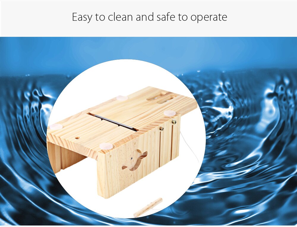 Husholdnings træ sæbeskærer kasse fyrretræ materiale balancering apparat præcis wire skæring justerbar front bord