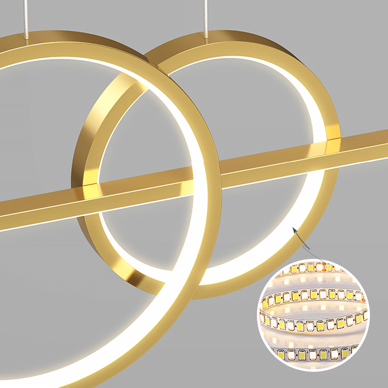 Restaurantbelysning 100cm lange striper dekorasjon spisebordlampe stue restaurant moderne ledet-pendellampe lysarmatur