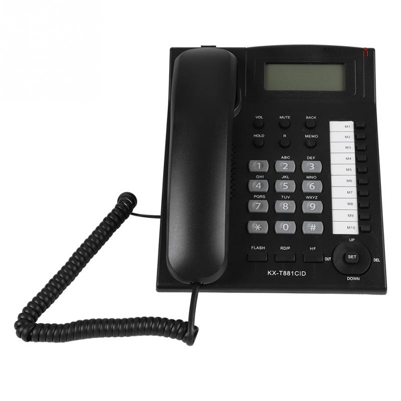 Corded Phone with Speakerphone LCD Display Corded Phone with Speakerphone Desktop Corded Telephone Mute Function with Bracket