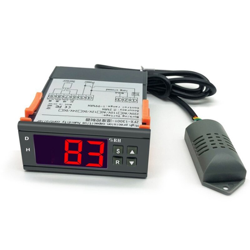 ZFX-13001 Humidity Controller Hygrometer Controller 1%-99% RH 220V 10A Hygrostat Humidistat PU Delay Protection Function