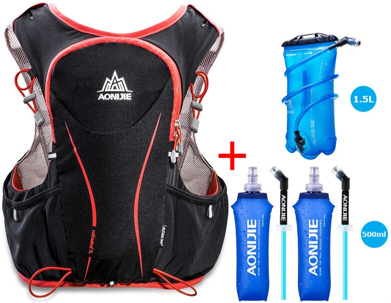 AONIJIE E906 Hydration Pack Backpack Rucksack Bag Vest Harness Water Bladder Hiking Camping Running Marathon Race Sports 5L: E906 Set F
