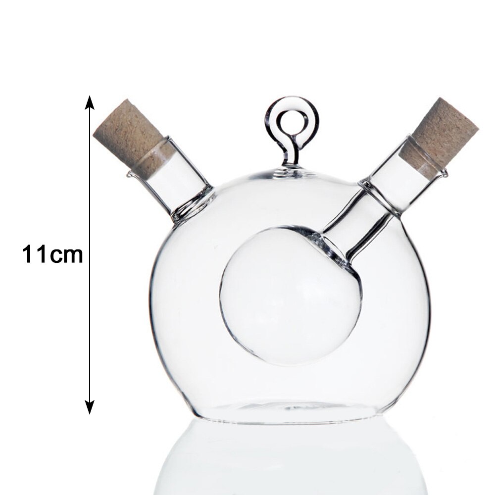 2 w 1 kreatywny anty-wyciek oleju garnki szklane butelki przyprawy zamknięty sos ocet donica butla oliwkowy dozownik robić oliwy butelki na sosy