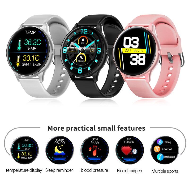 LIGE Smartwatch Women - Heart Rate Blood Pressure Monitor - IP67 Waterproof Sport Watch for Android & iOS