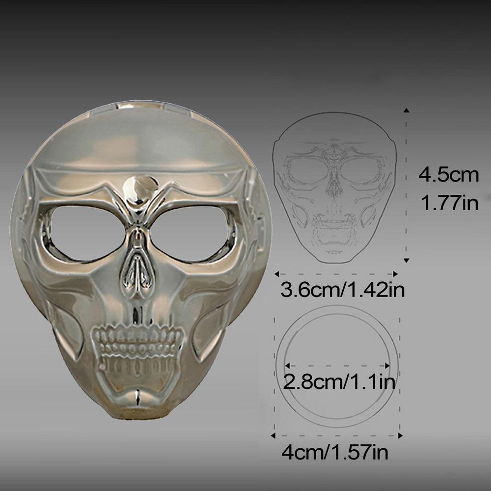 Skull Push Start Button Cover Metal Skull Push Start Button Sticker Ignition Start Stop Button Cover Gothic Car Accessories For: WHITE