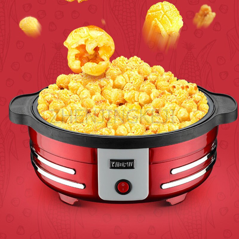 Popcorn Machine Home Use Small Fully Automatic Large Capacity 5L Popcorn Machine DIY Ball 220V/850W Popcorn Maker Making Tools