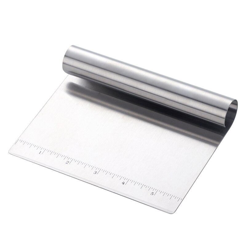 Raspador de pan de acero inoxidable, Espátulas para masa de Pizza, utensilios de cocina para panadero, cortador de pastelería, accesorios para hornear, herramientas: 4