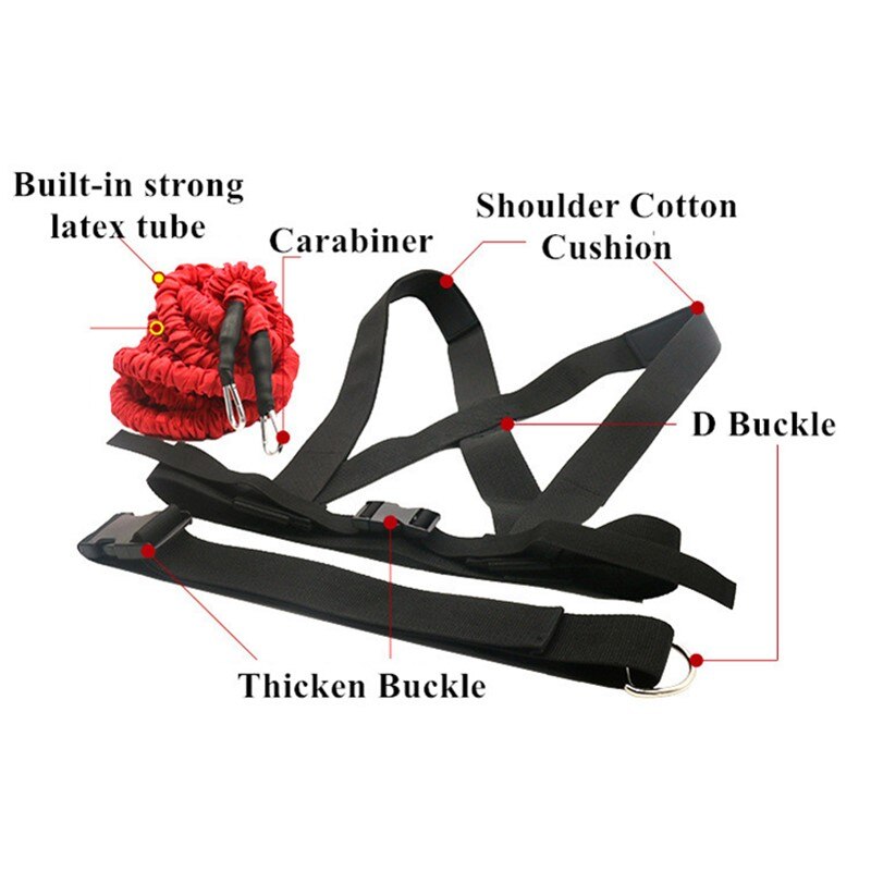 2-5m Resistance Band Bungee Fitness Speed Trainer for Agility Running Training Sprint Workout Latex Gym Rope Exercise Equipment