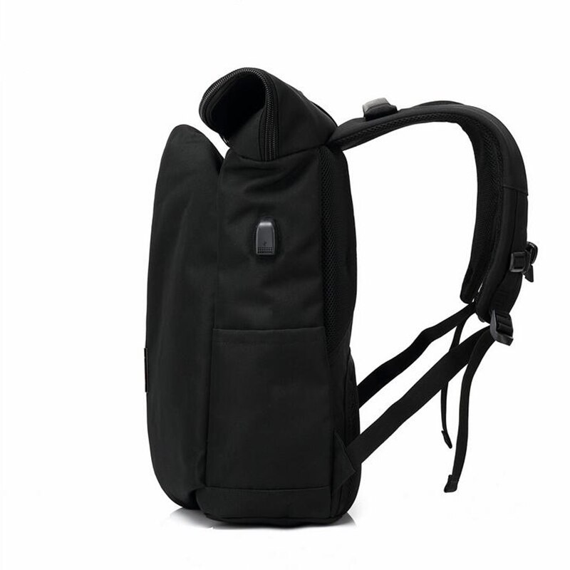 Mochila para hombre OZUKO, Mochila para portátil antirrobo con carga USB negra, Mochila de viaje a la para hombre, Mochila escolar universitaria de gran capacidad