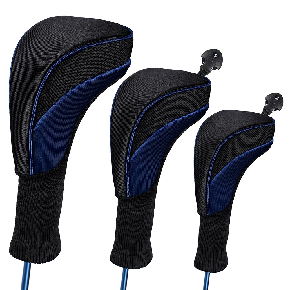 3Pcs Golf Club Head Covers Verwisselbare Lange Hals Fairway Woods Hoofd Covers Voor Fairway Driver Golfclubs Accessoires