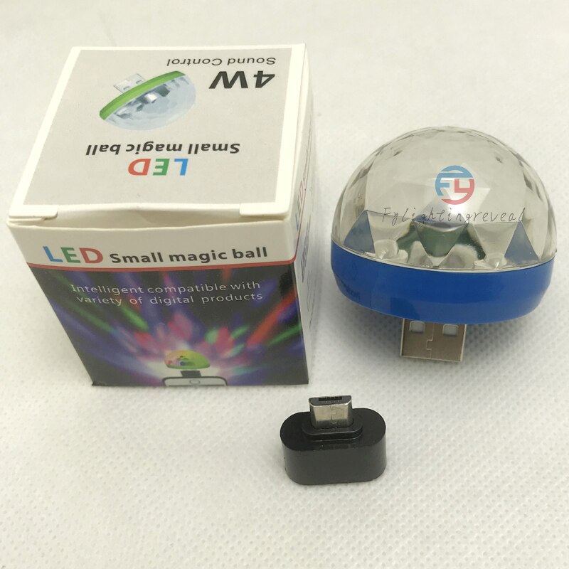 LED party light USB RGB Mini voice control party lights stage lights Halloween party Glowing balls disco light DJ carnaval