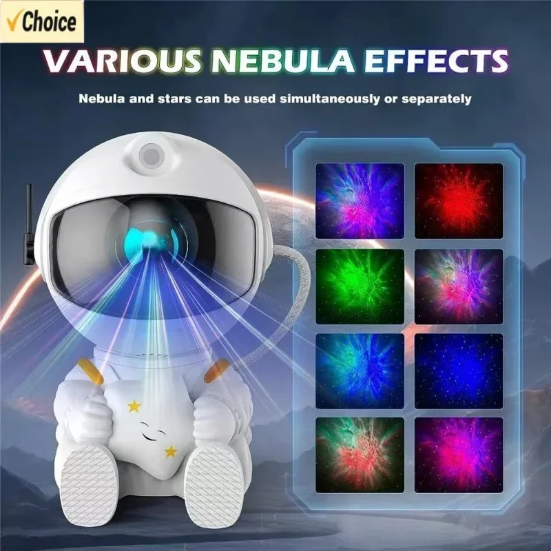 Star Projector Galaxy Night Light Astronaut Space Projector Starry Nebula Ceiling LED Lamp for Bedroom Home Decorative kids