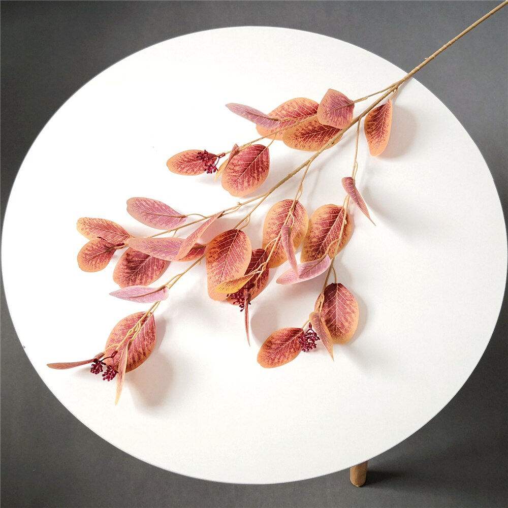 1pc Artificial Flower Simulation Handmade DIY Bouquet Dutch Leaf Bride Dandelion Bridal Bouquet For Home Wedding Vase Decoration: 2pcs sunset