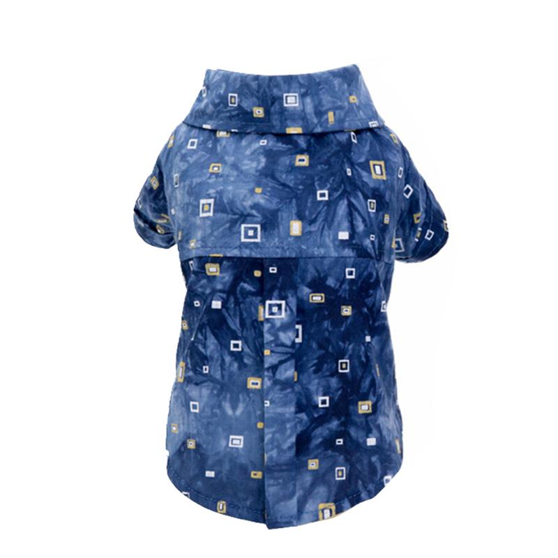 Hondenshirt met korte mouwen in engelse stijl met ruitenpatroon, huisdierbenodigdheden voor honden, brits vierkant shirt met korte mouwen