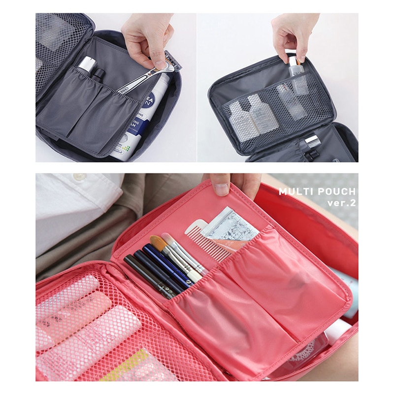 Bolsa de maquillaje XZP para exteriores para chica, neceser para mujer, neceser de lavado, organizador de maquillaje, Kit de almacenamiento de viaje, bolsa con múltiples bolsillos para mujer