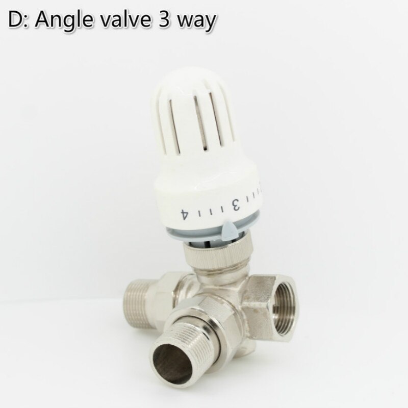 Automatic thermostat radiator control Thermostatic radiator valve brass angel valve Thermostatic radiator head DN15 DN20 DN25