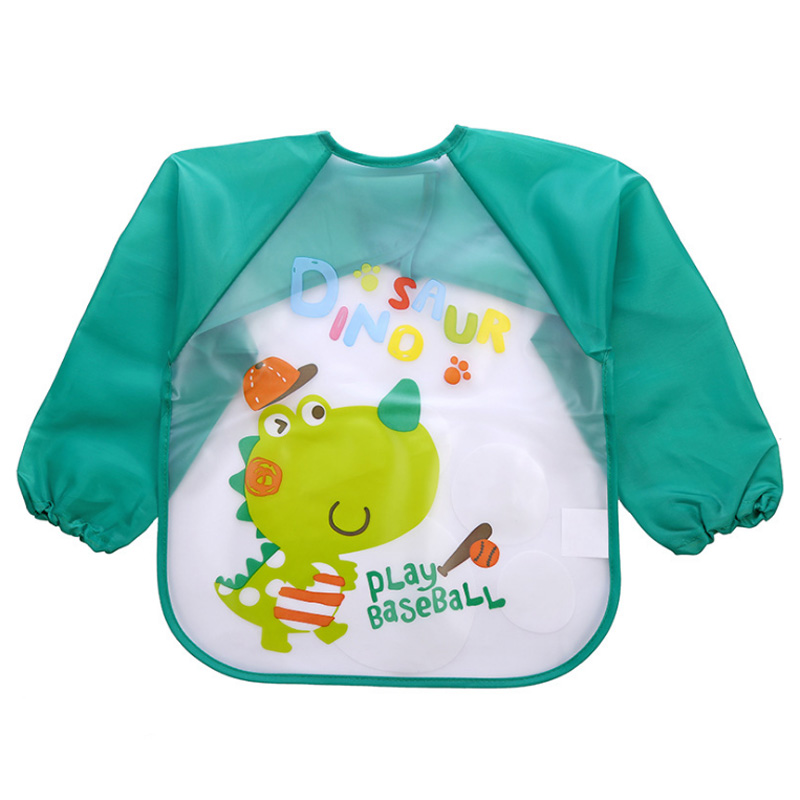 Baby Slabbetjes Baby Burp Doeken Peuter Sjaal Voeden Kiel Lange Mouw Waterdichte Overall Baby Dieren Babyvoeding Accessoires: Dinosaur