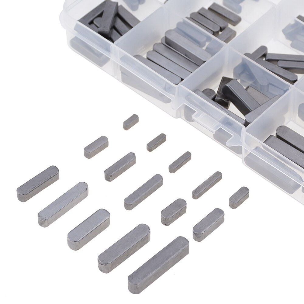 140 Stks/doos Parallel Sleutel Dubbele Ronde Sleutel Vierkante Pin GB1096 Een Soort Platte Sleutel Pin 8Mm 10Mm 12mm 16Mm 20Mm 25Mm 30Mm
