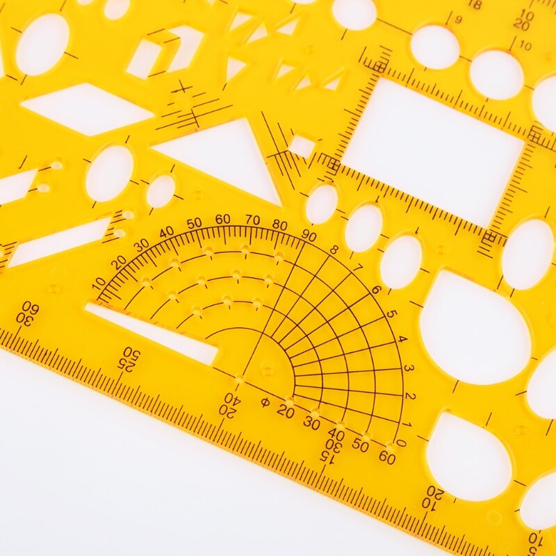 K Resin Heating Ventilation Drawing Template Ruler... – Vicedeal