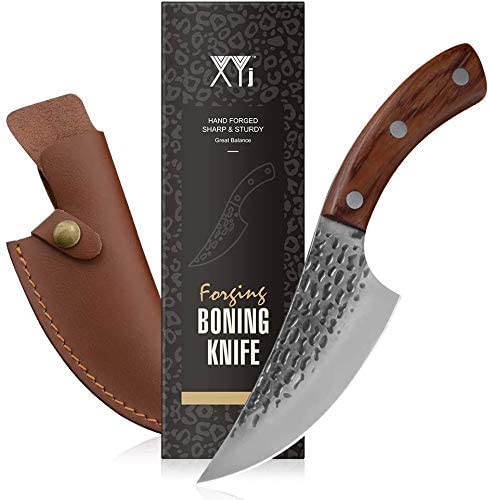 Cuchillo de cuchilla de Chef serbio de 5,5 pulgadas, cuchillo afilado para tallar de acero inoxidable, cuchillo de deshuesar, funda, caja de para amigos: 3PCS-A