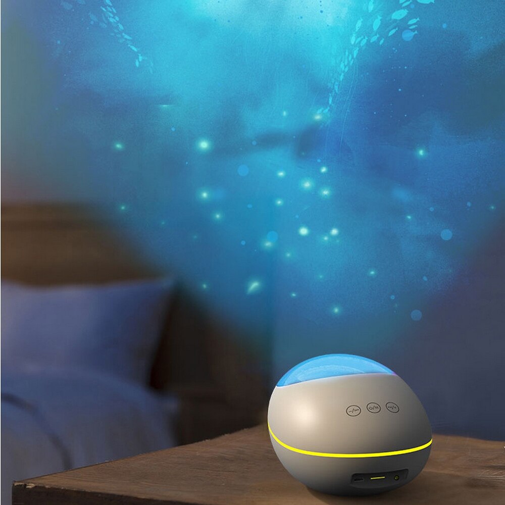 Led Sfeer Muziek Projector Aurora Oceaan Nachtlampje Afstandsbediening Speler Speaker Water Wave Sky Projectielamp