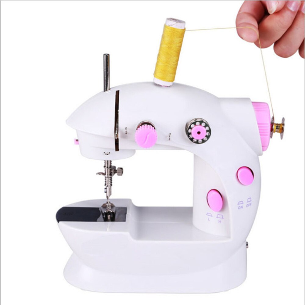 Mini Stitch Sewing Machine Portable Sewing Machine Auto Winding Mending Machine with Light with US Plug )