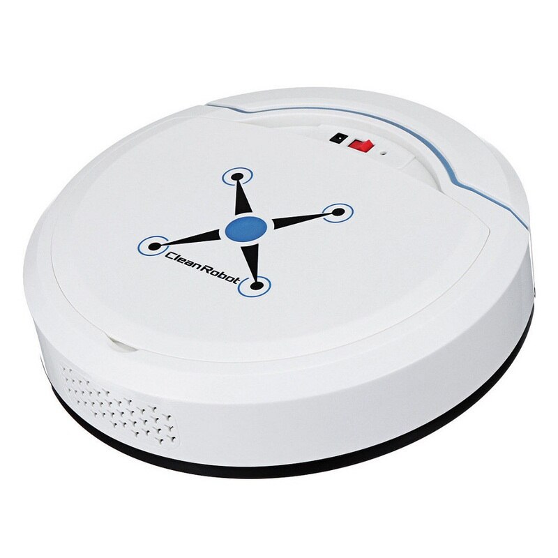Robot aspirador inteligente, máquina de fregona eléctrica recargable para suelo, para aspiradoras de empuje eléctrico para el hogar: Blanco