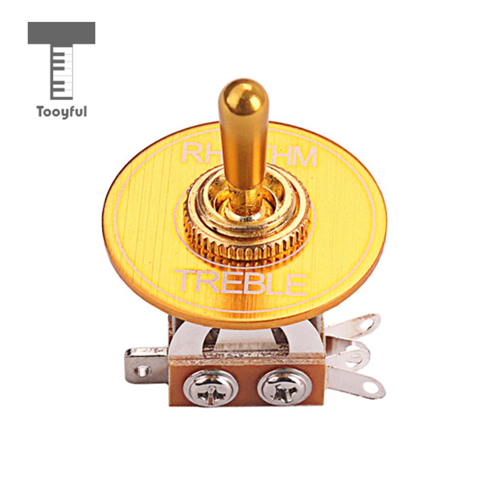 Tooyful Electric Guitar 3 Way Toggle Switch with Rhythm Treble Washer Ring Set Musical Intrument Parts