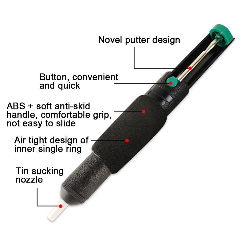 Kunststof krachtige desoldeerpomp zuignap tin vacuüm ijzer verwijdering laszuiger soldeer handpistool desoldeer soldeerbout  q3 r 0
