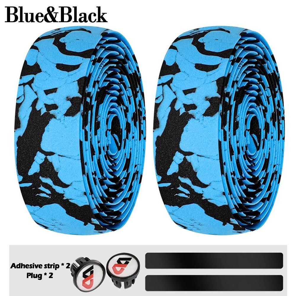 Cinta de goma EVA para manillar de bicicleta, cinta de camuflaje de alta elasticidad, amortiguación antideslizante, para ciclismo de carretera, 2 piezas: Gris claro