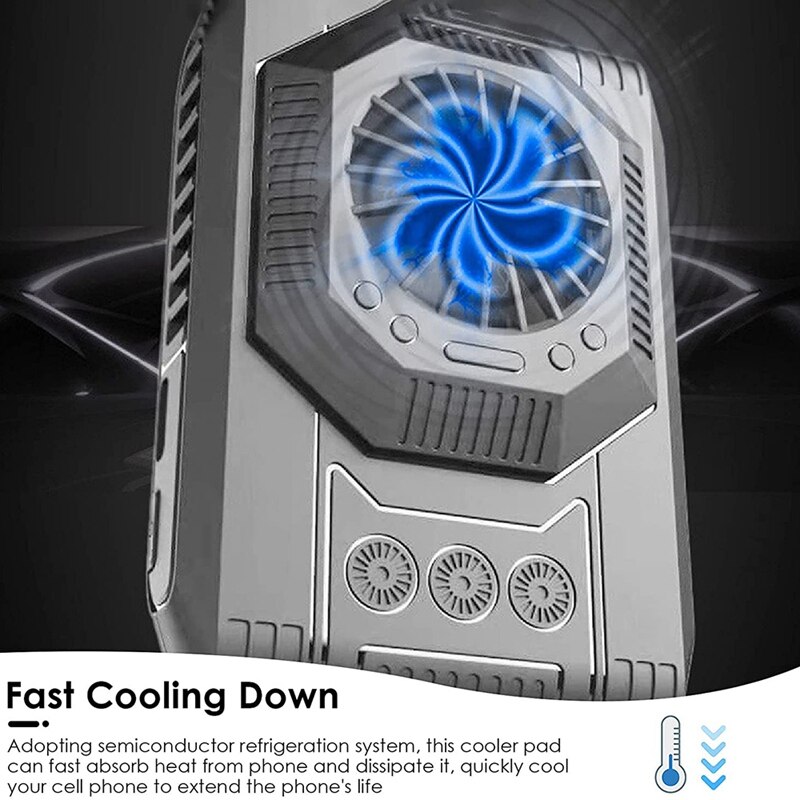 Full-Mobiel Cooler Pad Draagbare Halfgeleider Koeling Fan Cooling Pad Voor Mobiele Telefoons Tabletten
