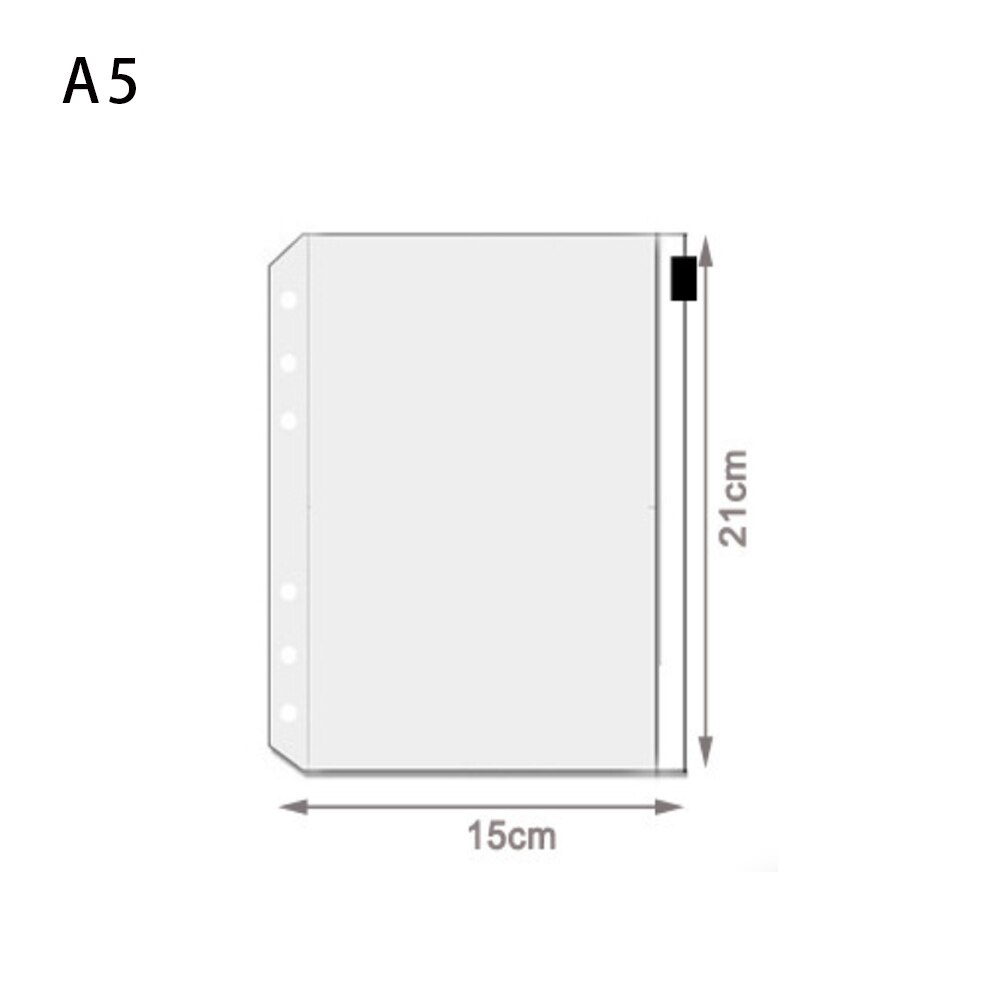 5 stk / mye arkivarrangør lagringsmappe standard gjennomsiktig pvc løvpose med selvformet glidelås arkiveringsdokument: A5