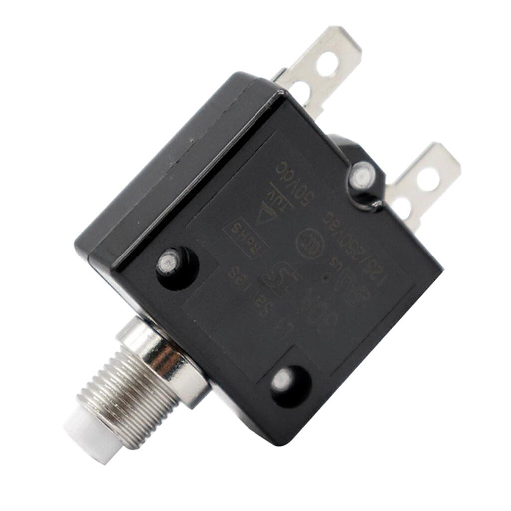 1 Pcs 30A Circuit Breaker 12V/24V Push Button Resettable Thermal Circuit Breaker Panel Mount For Auto/Industrial/Marine Etc