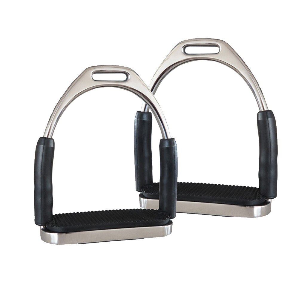 1 Pair Outdoor Anti Slip Durable Sports Horse Riding Flexible Stirrups Equipment Folding Stainless Steel Harness Supplies Safety