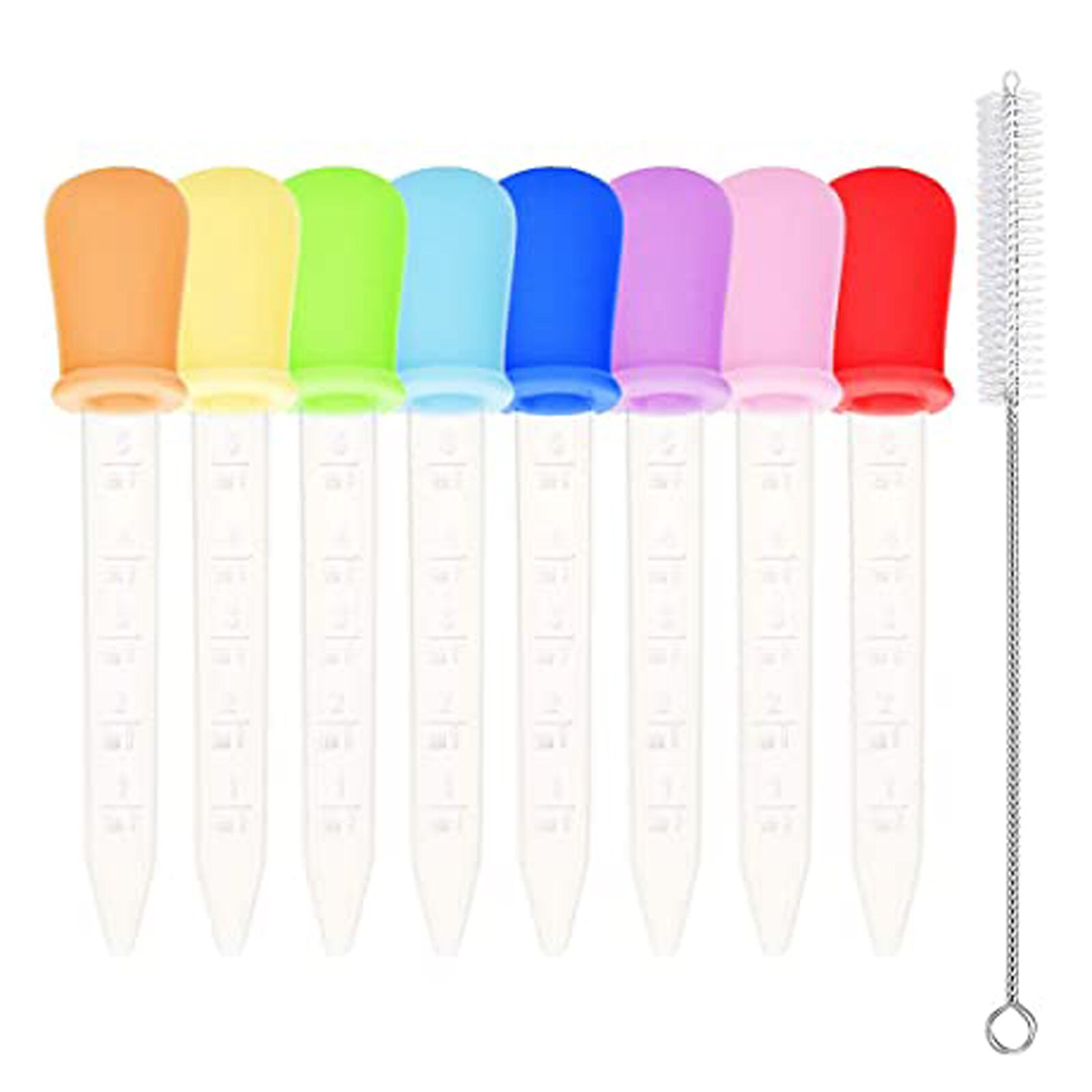 8 Packsmall Silicone Plastic Pipette Dropper Feeding Medicine Liquid Eye Ear Pipette Dropper School Lab Experiment Supplies R6