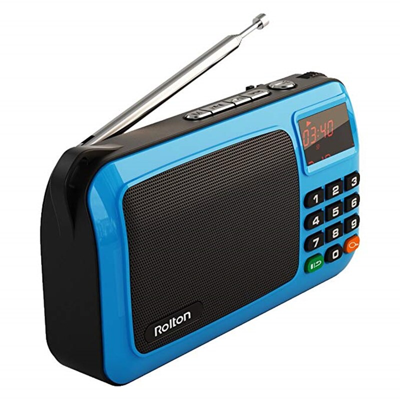 Rolton W405 Portable Mini FM Radio TF Card USB Receiver Mp3 Speaker Music Player With LED Display Flashlight For PC IPod Phone